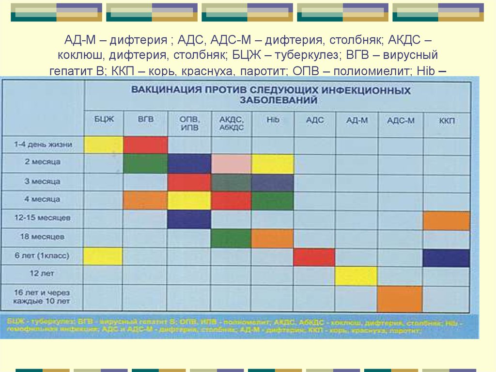 Акдс схема вакцинации детей