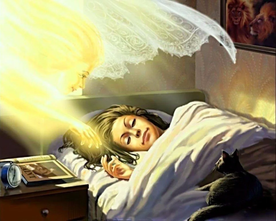 Во сне говорят что человек умер. Сновидения картинки. Утро вечера мудренее. Сон иллюстрация. Ангел спящий.