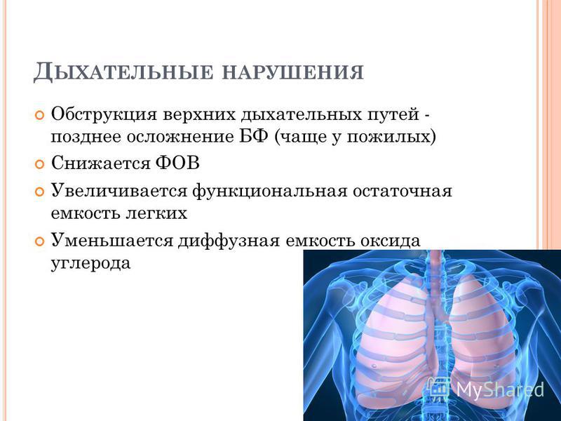 Вентиляционная способность легких. Функциональная остаточная емкость легких. Обструкция дыхательных путей. Диффузная способность легких монооксиду углерода.