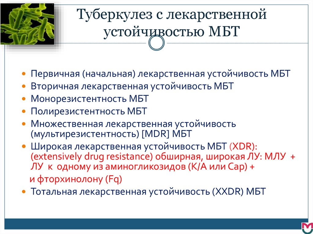 В схемах лечения туберкулеза с множественной лекарственной устойчивостью применяют