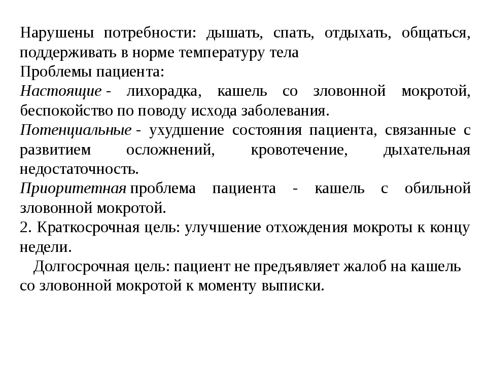 Потребности пациента. Нарушенные потребности при бронхите. Нарушенные потребности пациента. Нарушенные потребности при пневмонии. Проблемы и потребности пациента.