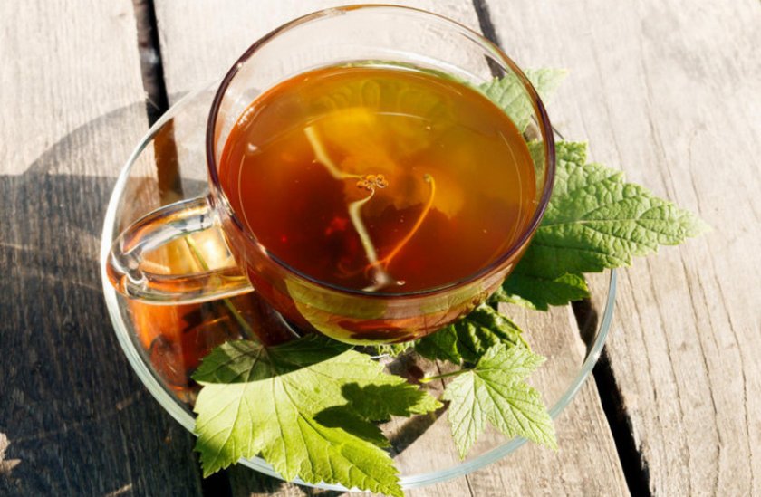 Чай из листьев и веток малины