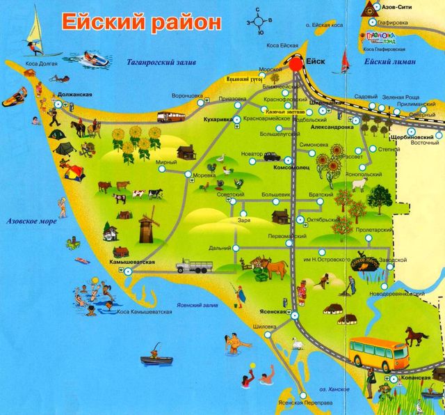 Карта Ейского района