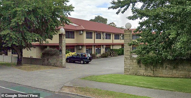 The mother and her four children were caught after allegedly breaking out of mandatory hotel quarantine Distinction Hamilton Hotel (pictured) to travel to a funeral in Auckland