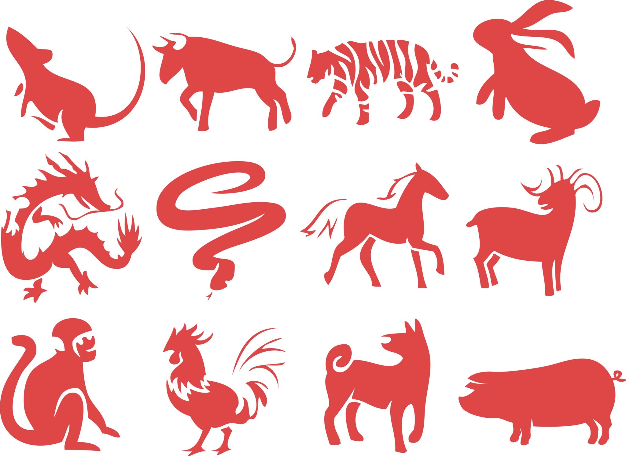 12 Китайских знаков зодиака
