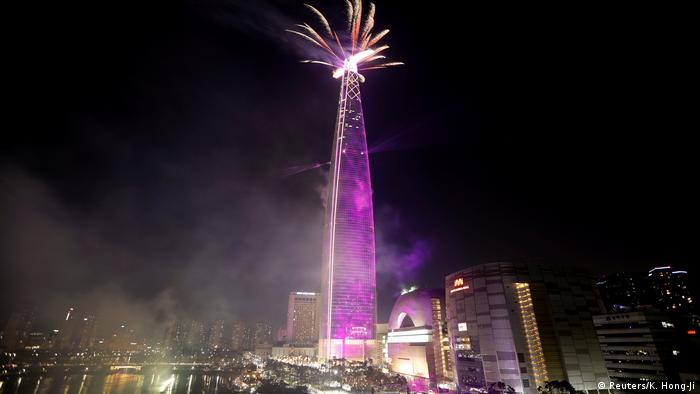 Fireworks over Lotte Group