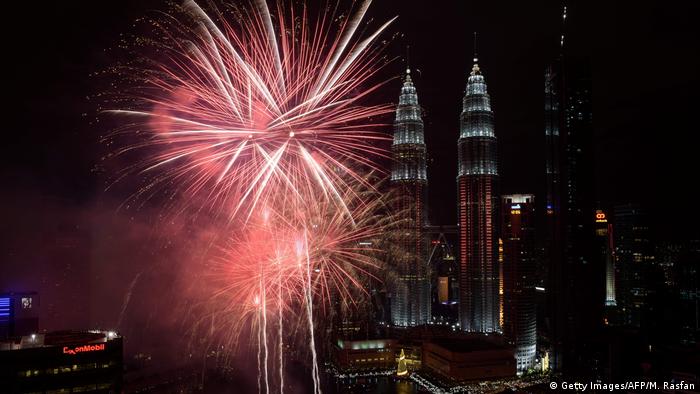 Fireworks near Malaysia